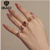 Rhinestones & Round Beads Alloy Ring-girl Set for Ladyies Daily Jewelry