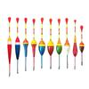 10Pcs/Lot Fishing Floats Set Buoy Bobber Fishing Stick Floats Fluctuate Mix Size Color Flotador For Fish Accessories
