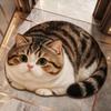 45×60CM Bathroom Carpet Realistic Bedroom Door Rug Cute 3D Cat Floor Mat  Home Decor