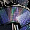 6 Sheets Iridescent Dream Holographic Sticker for Journals Waterproof Scrapbooking Stickers Transparent Substrate for Collage Sealing Decoration