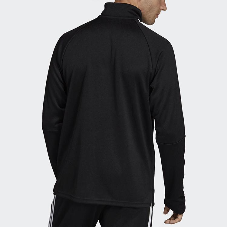 adidas Повседневная полосатая толстовка с воротником-стойкой, мужские топы, черные DY3145