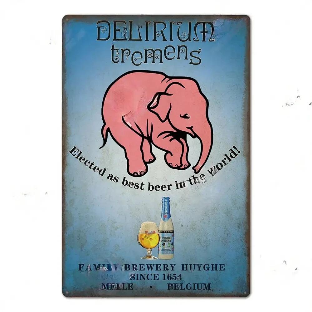 Ретро бельгийский пивной бренд постер винтажный знак металлический знак декоративная табличка для комнаты бар паб человек пещера клуб настенное украшение