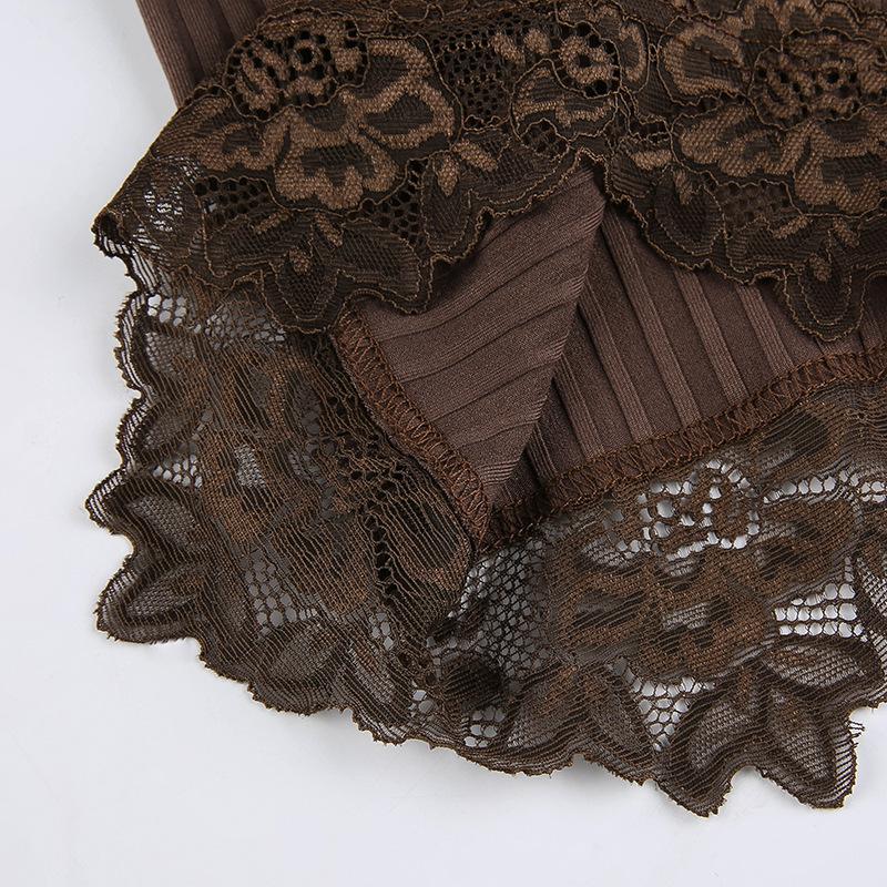 Готические базовые облегающие женские майки в стиле гранж, панк, черные, повседневные укороченные топы с кружевной отделкой, в рубчик с открытой спиной, альтернативная одежда, летняя одежда