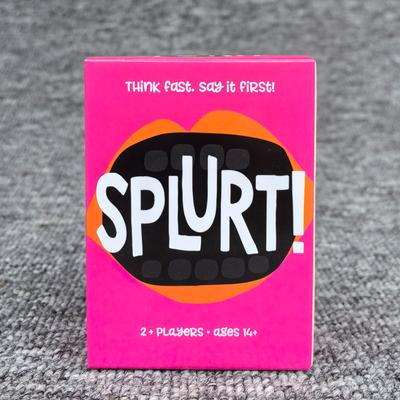 Английская версия Splurt! Быстрое наименования вечеринки Стратегия Настольная игра Вечеринка Карточная игра Карточная игра