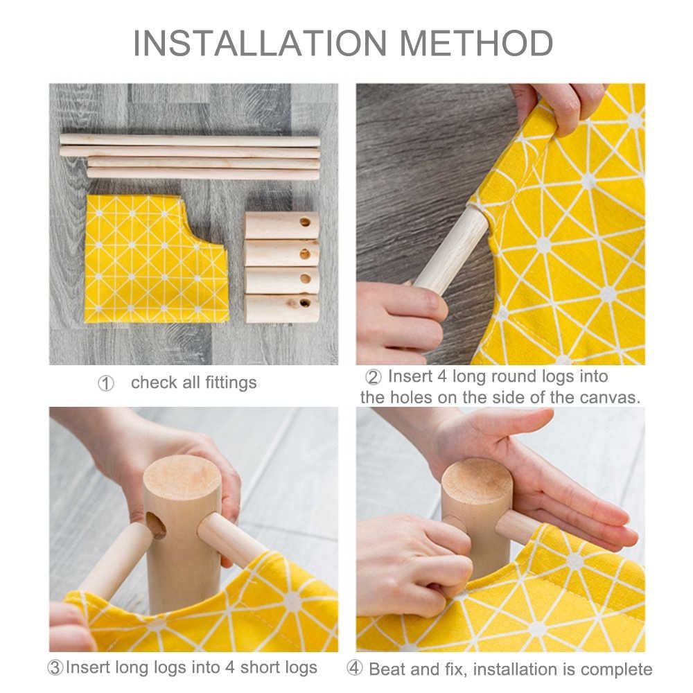 Portable Swing Bed Wooden Frame Cooling Bed Kitten Cottages Pet Hammock  For Dogs