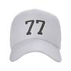 Black Jersey Sports Number seventyseven Football  Baseball Cap Funny hats hard hat golf hat genuine Ladies Unisexs