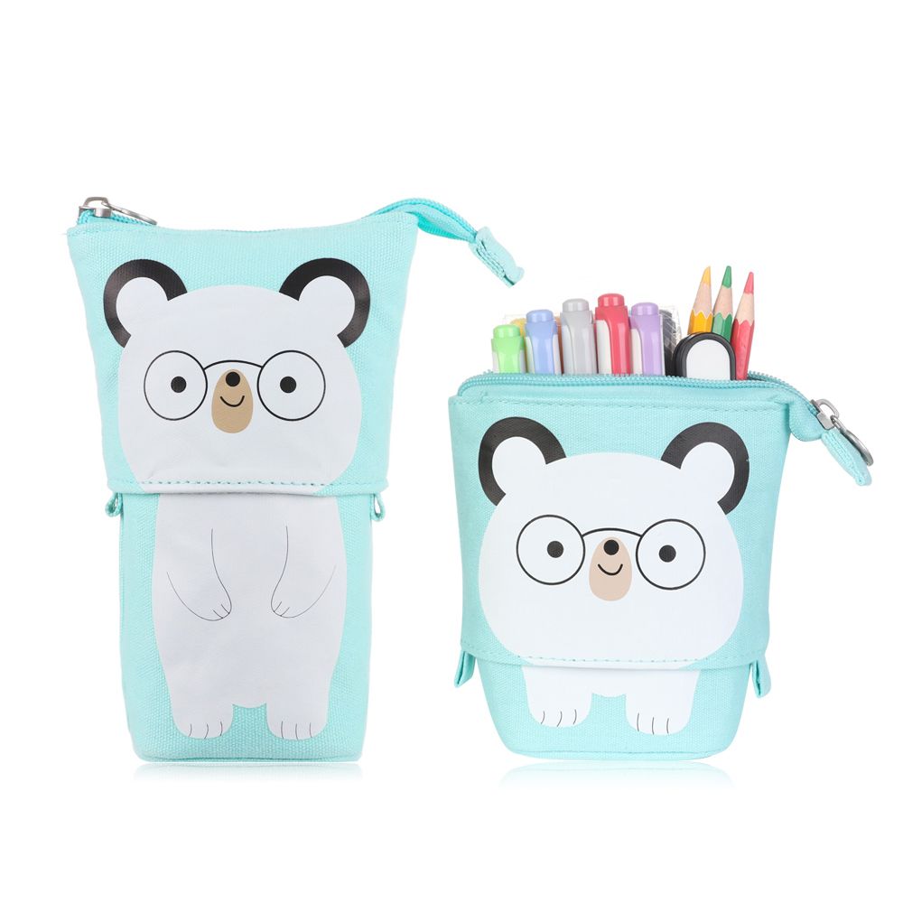 Большая вместимость Школьные принадлежности Косметичка Пенал Коробка для хранения на молнии Телескопическая сумка для ручек