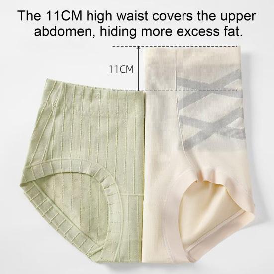 Женское нижнее белье с высокой талией, мягкие эластичные трусики с полным покрытием, утягивающие живот, женские