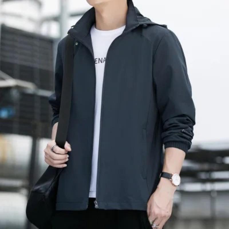 Пальто-тренчкот Soft Shell для активного отдыха, мужская тонкая куртка большого размера на весну и осень, куртка с капюшоном, ветрозащитная спортивная куртка