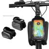 Cell Phone Bag Holder Handlebar Bag with Touch Screens Mountain Bike Front Top Tube Pouches Pannier Phone Mount Holder