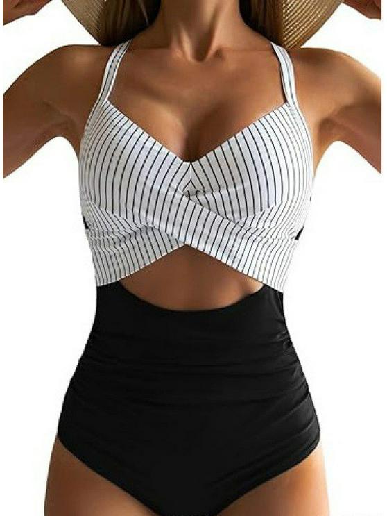 Европейский и американский женский сексуальный купальник с открытой спиной, цельный, облегающего кроя и с полым дизайном