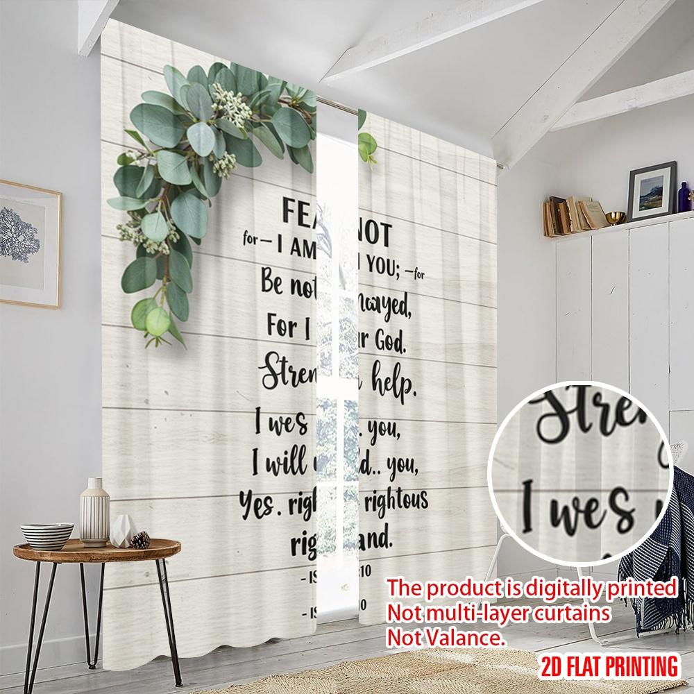 2 шт. 2D плоская печать Драпировки Не бойся Я с тобой Полиэстер Без электричества 0 Использование для праздничных вечеринок Домашний декор и Студия
