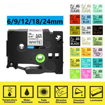 1 шт. Лента для этикеток 231 6 мм/9 мм/12 мм, совместимая с устройством для изготовления этикеток Brother P-Touch, подходит для ленты TZ TZE 131 231 431 531 631 731