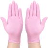 20/50/100PCS Pink Nitrile Gloves Disposable Latex Powder Free Gloves for Household Cleaning Beauty Salon Working Kitchen Gloves