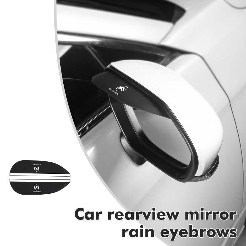 2pcs Car Rear Side Mirror Rain Board Eyebrow Guard Sun Visor For Citroen C4 C3 C5 C1 C2 C6 VTS C4L DS3 DS4 DS5 Grand Berlingo amt123