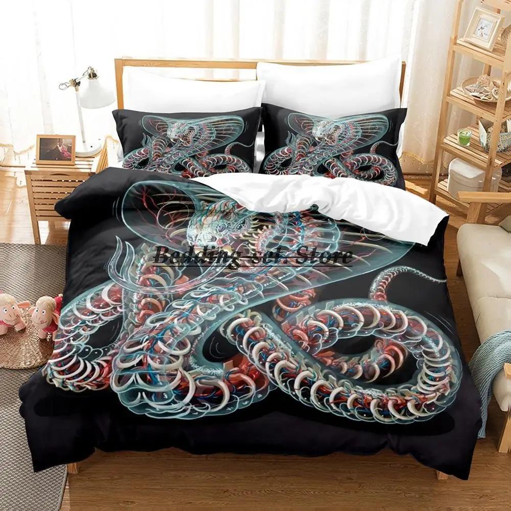 Animal Yinuoda Snake Bedding Set Single Twin Full Queen King Size Bed Set Aldult Kid Bedroom Duvetcover Sets Anime Bed