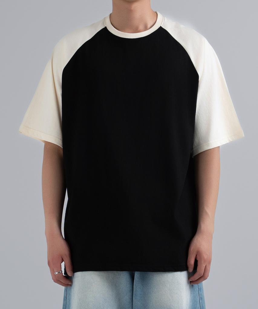 UNDEROFF Oversized Raglan Short Sleeve T-Shirt Brown