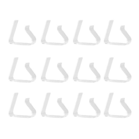 8/12 шт. Прозрачные зажимы для скатерти Мини-размер Нескользящие Широко используемые Прозрачные держатели для скатерти Зажимы для покрытия стола