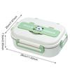 Stainless Steel Leakproof Lunch Box Microwave Safe 2/4/5 Grids Lunch Container with Cutlery Set Panda for Children School Picnic