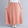 10 цветов, осенне-зимняя повседневная плиссированная юбка большого размера для женщин, юбка средней длины с высокой талией и юбкой на эластичной талии