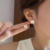 Four-leaf Clover Earrings Female Summer Cat's Eye Stone Earrings New Tide Niche Senior Sense Of Temperament Earrings
