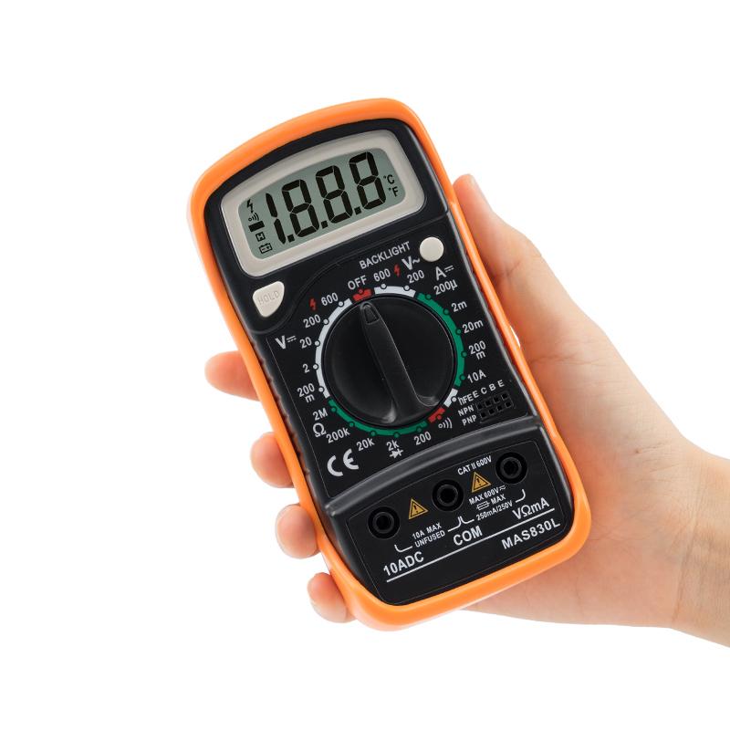Digital Multimeter Lcd Backlight Portable Ac/dc Ammeter Voltmeter Ohm Voltage Tester Meter Multimetro Pm830l