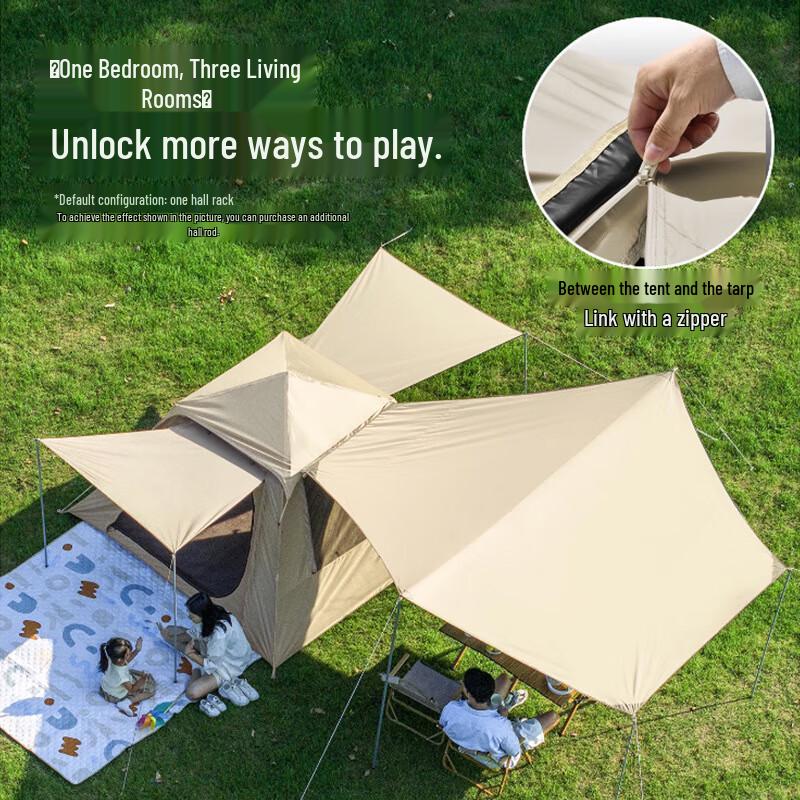Yuzhan Silver Coated 5-8 Person Camping Tent Set