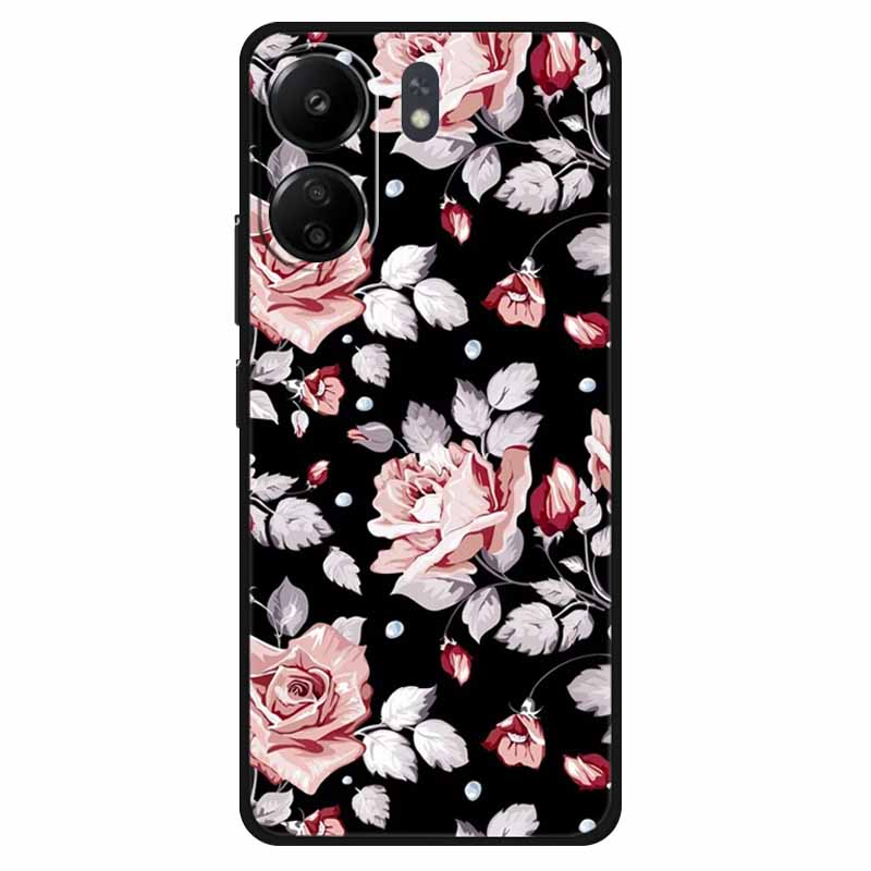 Funda For Xiaomi Poco C65 Case Soft Lion Wolf Black Shockproof Back Cover for Poco C65 C 65 Soft Case Poco C65 Cool Soft Bumper