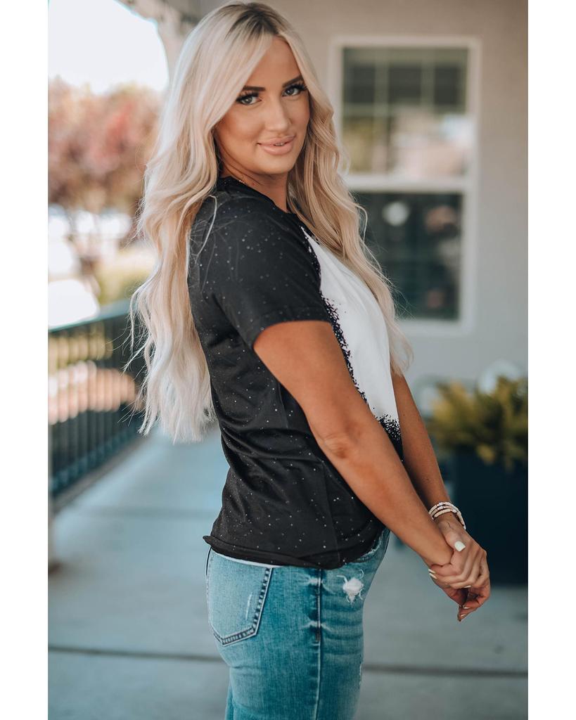 Azura Exchange Футболка с круглым вырезом и короткими рукавами, окрашенная в тай-дай