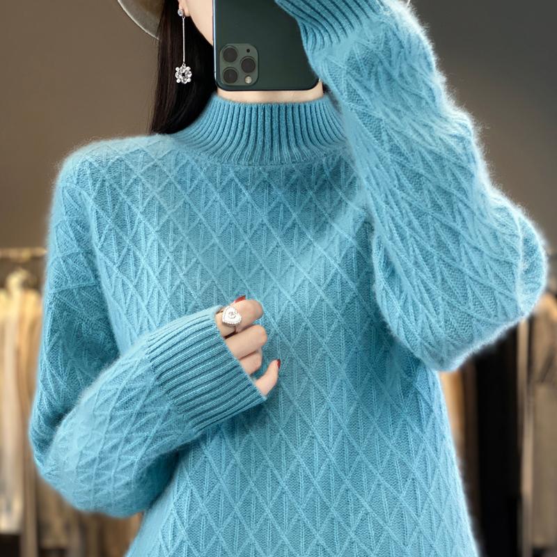 Женский кашемировый свитер Qinghe кашемир 30% кашемир 70% шерсть теплый и модный универсальный осенне-зимний