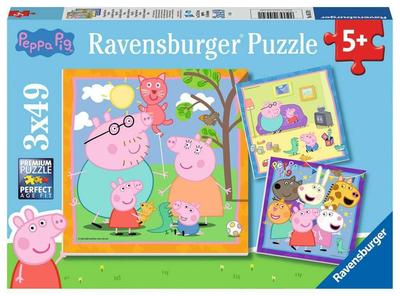 Ravensburger Детский пазл 05579 - Семья и друзья Пеппы - 3x49 деталей Пазл Пеппа Свинка для детей от 5 лет
