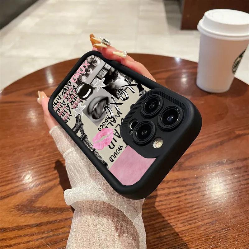 Модный Креативный Чехол Для Телефона С Принтом Губ Для Iphone 17 16 15 14 13 12 11 Pro Max 17 Air 16E 15 Plus Iphone17 Ударопрочный Матовый Чехол