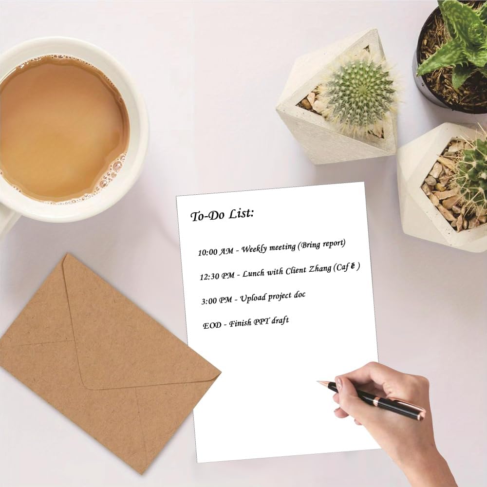 Printer Paper - 100 Sheets, A5 Premium Bright White Paper, 28lb Bond / 70lb Text (105 gsm) Bright White Paper – Great for Copy, Printing, Writing,
