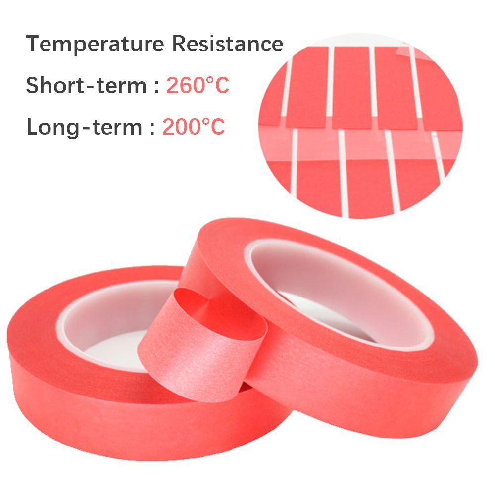 Red Non-residue Automotive Baking Paint Masking Tape High-viscosity PET Tape Heat Resistant