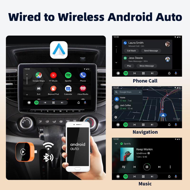2-в-1 Беспроводной адаптер Carplay Преобразователь Проводной в беспроводной адаптер Carplay Android Auto Автомобильные аксессуары Интеллектуальная система
