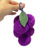 Lovely Grape Pom Poms Keychains Fluffy Pompoms Keychain Imitation Rex Rabbit Fur Pompoms Keyring Car Key Chain Pendant Accessor