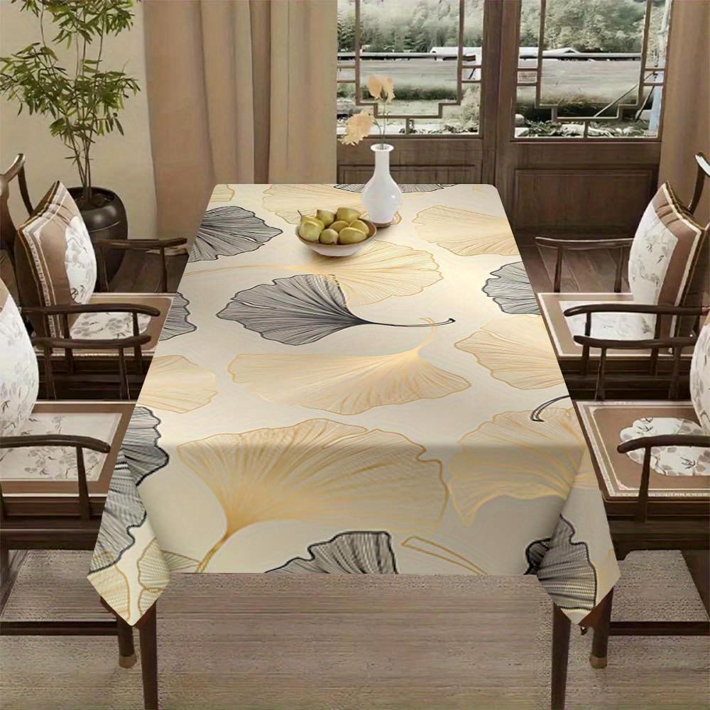 Ginkgo leaf pattern tablecloth - suitable for picnics, camping, weddings, etc.zyc