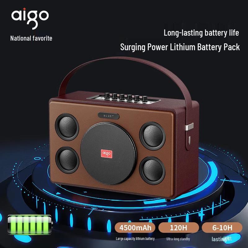 Портативная уличная Bluetooth-колонка KTV Aigo T190, штекер CN (адаптер в комплекте)