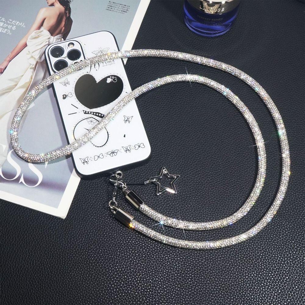 Яркий шнурок для телефона со стразами, шнур для подвешивания на запястье, роскошный телефон, веревка для запястья, аксессуары для телефона