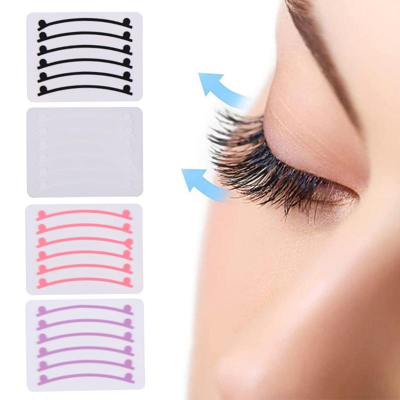6 шт. Силиконовые полоски для ламинирования ресниц Многоразовые подушечки для завивки ресниц Лента для перманентной завивки Принадлежности для наращивания ресниц Инструмент для макияжа
