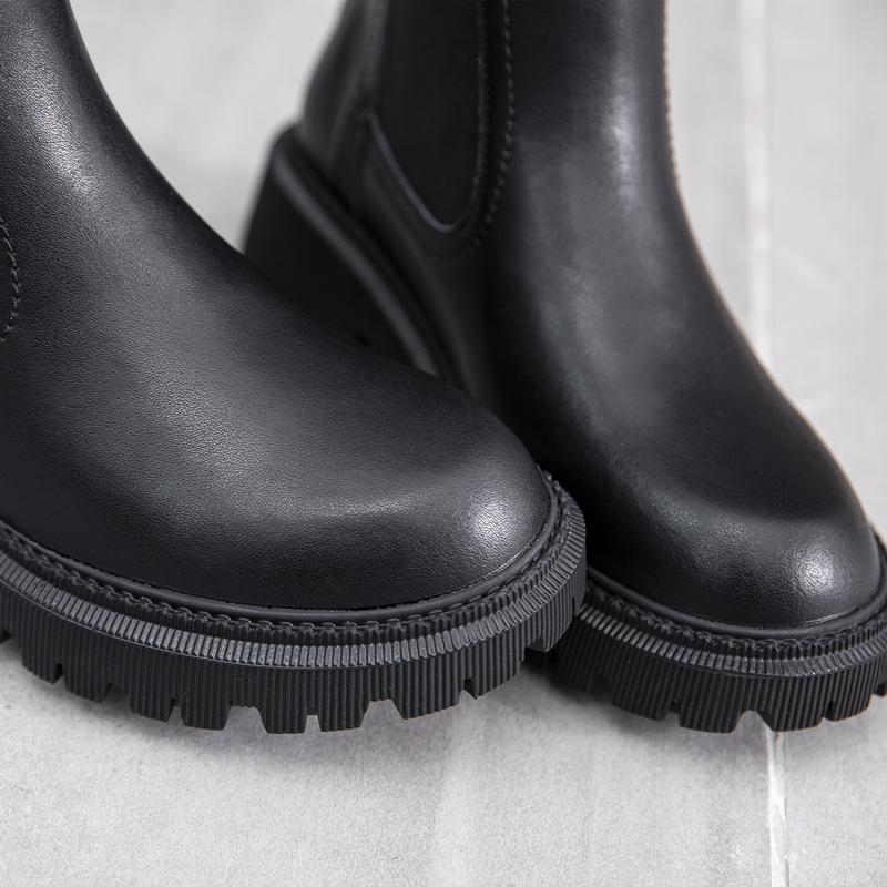 Модные женские ботинки челси AIYUQI из натуральной кожи, новые осенне-зимние модные женские ботильоны, ретро зимние ботинки для дам WHSLE MTO