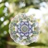 10 Inch Hanging Spinning Wind Chime with Dreamy Mandala Pattern 360 Degree Hook Art Decor for Garden Lawn Courtyard Summer Spring Elegant Gift