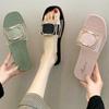 Slipper Female Cute Summer New 2025 Slippers Low Flat Comfortable Glitter Beach Sequin Fashion Sandals for Women Rhinestone Home