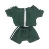 Niannyyhouse 20cm Doll Clothes Cotton Doll Clothes Sportswear Dress Up Jacket Pants Doll Baby Clothes Stuffed Animal (green)