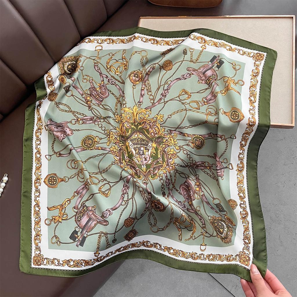 Fashion Luxury Summer Beach 70*70cm Square Silk Scarf Women Handkerchief Female Head Bandana Small Hijab Scarves Tie Shawl