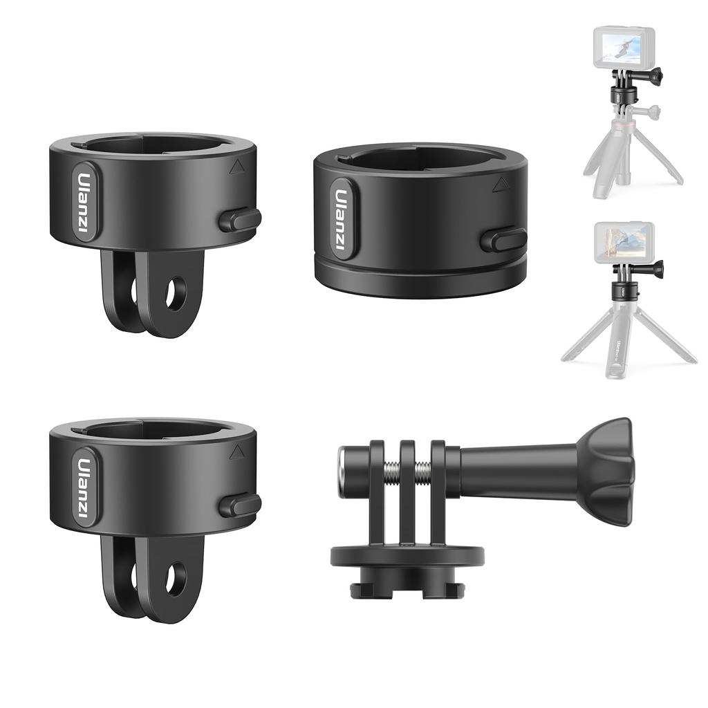 Ulanzi II Quick Release Mount Adapter Gopro Accessories Tripod Magnet Action Camera Mount Easy Installation Magnetic Conversion Adapter Mini Tripod
