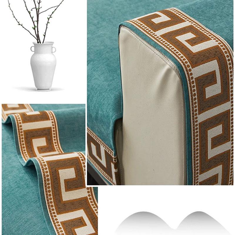 Роскошная вышивка Чехол для дивана Всесезонное использование Нескользящая Прочная Подушка для дивана 1/2/3-местные Комбинированные чехлы для дивана для украшения гостиной