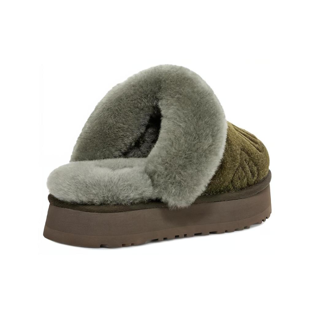 UGG Замшевые тапочки с круглым носком, женские тапочки, зеленые 1143986-FRSN