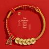 2026 Handmade Five Emperors Coin Red Bracelet: Woven Cord for Men & Women, Benming Year Imitation Gold Hand Rope Gift