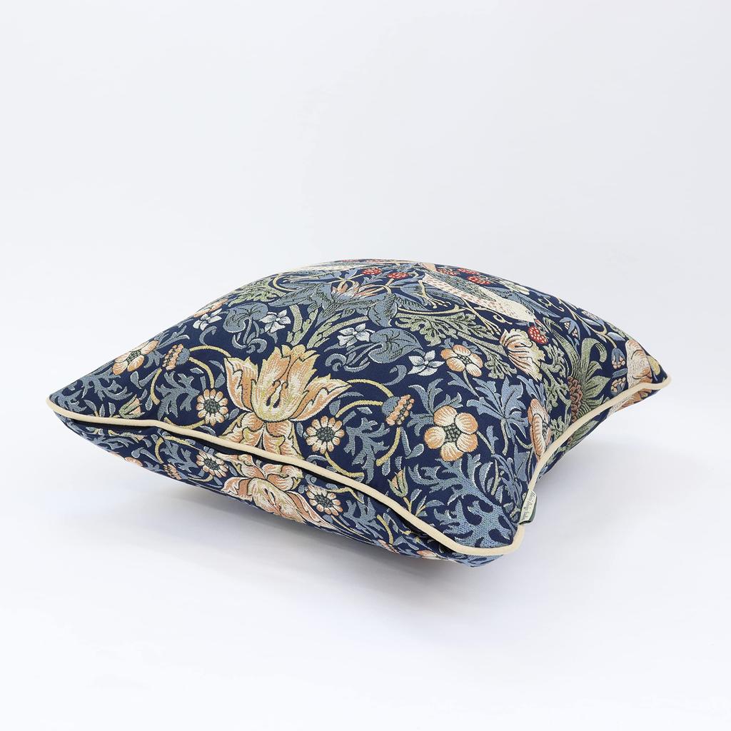 Kawashima Textile Cercon Morris Design Studio Back Cushion Cover Strawberry Thief Blue LL1710 45×45cm
